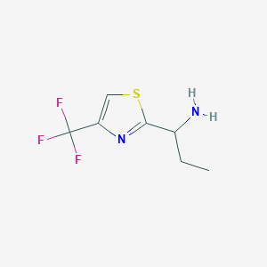 1-[4-(Trifluoromethyl)-1,3-thiazol-2-yl]propan-1-amine