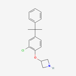 molecular formula C18H20ClNO B1426303 3-(2-Chloro-4-(2-phenylpropan-2-yl)phenoxy)azetidine CAS No. 1219960-83-4