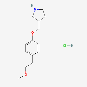 3-{[4-(2-Methoxyethyl)phenoxy]methyl}pyrrolidine hydrochloride