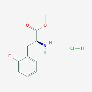 molecular formula C10H13ClFNO2 B1426306 (S)-Methyl 2-amino-3-(2-fluorophenyl)propanoate hydrochloride CAS No. 457654-69-2