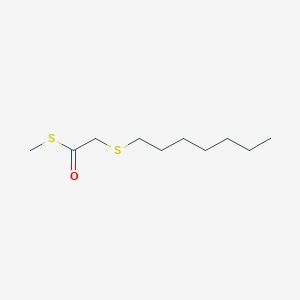 molecular formula C10H20OS2 B14263115 S-Methyl (heptylsulfanyl)ethanethioate CAS No. 153478-29-6