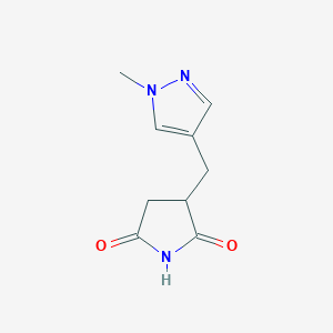 3-[(1-methyl-1H-pyrazol-4-yl)methyl]pyrrolidine-2,5-dione