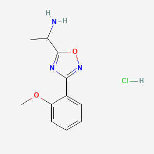 1-[3-(2-Methoxyphenyl)-1,2,4-oxadiazol-5-yl]ethan-1-amine hydrochloride