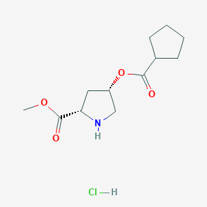 Methyl (2S,4S)-4-[(cyclopentylcarbonyl)oxy]-2-pyrrolidinecarboxylate hydrochloride