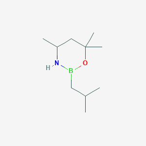 molecular formula C10H22BNO B14263203 2H-1,3,2-Oxazaborine, tetrahydro-4,6,6-trimethyl-2-(2-methylpropyl)- CAS No. 136368-20-2