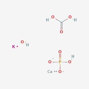 molecular formula CH4CaKO8P B14263270 Calcium;potassium;carbonic acid;hydrogen phosphate;hydroxide CAS No. 173525-25-2