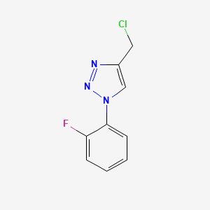 molecular formula C9H7ClFN3 B1426328 4-(chloromethyl)-1-(2-fluorophenyl)-1H-1,2,3-triazole CAS No. 1247436-19-6