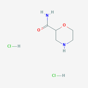 molecular formula C5H12Cl2N2O2 B1426329 morpholine-2-carboxamide dihydrochloride CAS No. 1235655-56-7
