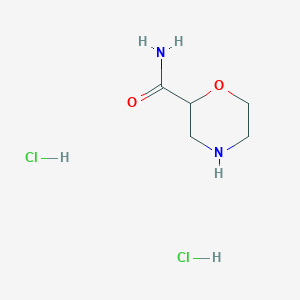 molecular formula C5H12Cl2N2O2 B1426329 吗啉-2-甲酸酰胺二盐酸盐 CAS No. 1235655-56-7