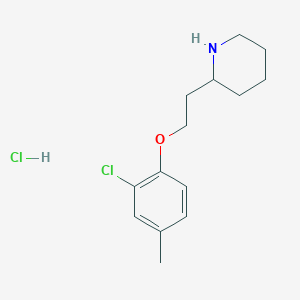 molecular formula C14H21Cl2NO B1426331 2-[2-(2-Chloro-4-methylphenoxy)ethyl]piperidine hydrochloride CAS No. 1220016-65-8