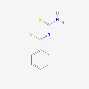 molecular formula C8H7ClN2S B14263336 N-Carbamothioylbenzenecarboximidoyl chloride CAS No. 138189-13-6