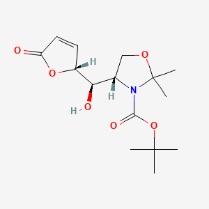 molecular formula C15H23NO6 B14263342 tert-butyl (4S)-4-[(R)-hydroxy-[(2R)-5-oxo-2H-furan-2-yl]methyl]-2,2-dimethyl-1,3-oxazolidine-3-carboxylate CAS No. 131613-94-0