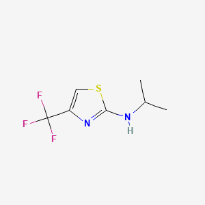 molecular formula C7H9F3N2S B14263344 N-propan-2-yl-4-(trifluoromethyl)-1,3-thiazol-2-amine CAS No. 134881-03-1