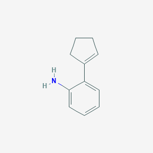 molecular formula C11H13N B14263368 Benzenamine, 2-(1-cyclopenten-1-yl)- CAS No. 138850-22-3