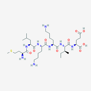 molecular formula C34H64N8O9S B14263401 L-Methionyl-L-leucyl-L-lysyl-L-lysyl-L-isoleucyl-L-glutamic acid CAS No. 178459-69-3