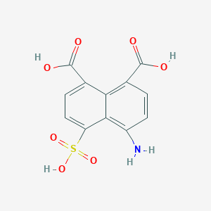 molecular formula C12H9NO7S B14263405 4-Amino-5-sulfonaphthalene-1,8-dicarboxylic acid CAS No. 141645-92-3