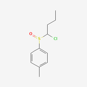 molecular formula C11H15ClOS B14263414 Benzene, 1-[(1-chlorobutyl)sulfinyl]-4-methyl- CAS No. 134857-79-7