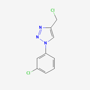 molecular formula C9H7Cl2N3 B1426342 4-(chloromethyl)-1-(3-chlorophenyl)-1H-1,2,3-triazole CAS No. 1247142-88-6