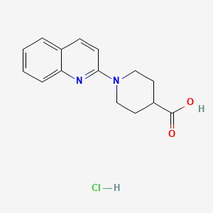 molecular formula C15H17ClN2O2 B1426345 1-(喹啉-2-基)哌啶-4-羧酸盐酸盐 CAS No. 1354953-67-5