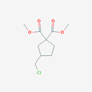 molecular formula C10H15ClO4 B14263474 Dimethyl 3-(chloromethyl)cyclopentane-1,1-dicarboxylate CAS No. 138714-91-7