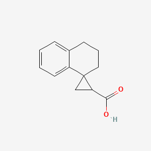 molecular formula C13H14O2 B1426348 3',4'-dihydro-2'H-spiro[cyclopropane-1,1'-naphthalene]-3-carboxylic acid CAS No. 1248314-77-3