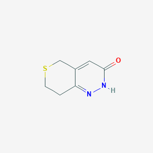 molecular formula C7H8N2OS B1426350 7,8-dihydro-2H-thiopyrano[4,3-c]pyridazin-3(5H)-one CAS No. 1269531-18-1