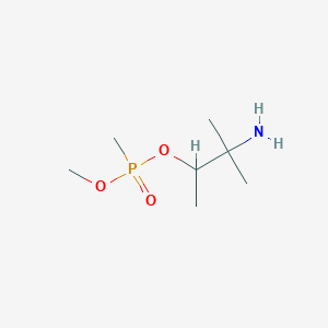 molecular formula C7H18NO3P B14263503 3-Amino-3-methylbutan-2-yl methyl methylphosphonate CAS No. 137394-28-6