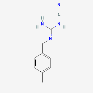 molecular formula C10H12N4 B14263521 N-Cyano-N''-[(4-methylphenyl)methyl]guanidine CAS No. 141392-71-4