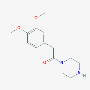 molecular formula C14H20N2O3 B14263534 Piperazine, 1-[(3,4-dimethoxyphenyl)acetyl]- CAS No. 139329-73-0