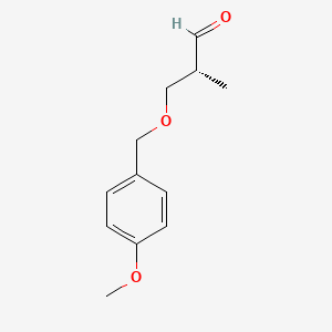 molecular formula C12H16O3 B14263546 Propanal, 3-[(4-methoxyphenyl)methoxy]-2-methyl-, (2R)- CAS No. 160238-46-0