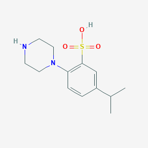 molecular formula C13H20N2O3S B14263550 Benzenesulfonic acid, 5-(1-methylethyl)-2-(1-piperazinyl)- CAS No. 133804-50-9