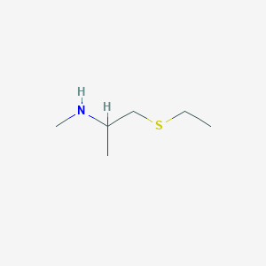 molecular formula C6H15NS B1426358 [1-(Ethylsulfanyl)propan-2-yl](methyl)amine CAS No. 1342209-15-7