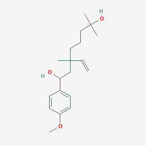 molecular formula C19H30O3 B142636 3-Ethenyl-1-(4-methoxyphenyl)-3,7-dimethyloctane-1,7-diol CAS No. 130675-16-0