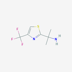molecular formula C7H9F3N2S B1426362 2-[4-(三氟甲基)-1,3-噻唑-2-基]丙烷-2-胺 CAS No. 1248696-53-8