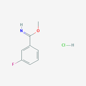 molecular formula C8H9ClFNO B14263621 Methyl 3-fluorobenzenecarboximidate;hydrochloride CAS No. 133118-49-7