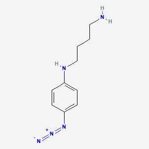 molecular formula C10H15N5 B14263654 N~1~-(4-Azidophenyl)butane-1,4-diamine CAS No. 176325-15-8
