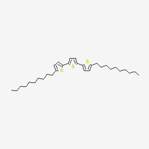 molecular formula C32H48S3 B14263680 2,5-bis(5-decylthiophen-2-yl)thiophene CAS No. 188917-45-5