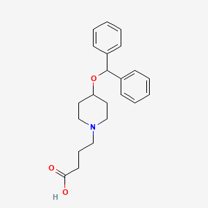 molecular formula C22H27NO3 B14263682 1-Piperidinebutanoic acid, 4-(diphenylmethoxy)- CAS No. 133993-23-4