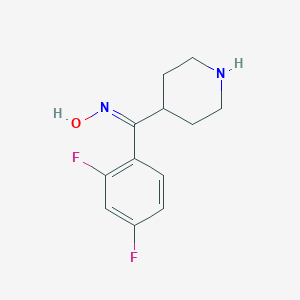 molecular formula C₁₂H₁₄F₂N₂O B142637 (Z)-(2,4-Difluorophenyl)(piperidin-4-yl)methanone oxime CAS No. 691007-05-3