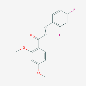 molecular formula C17H14F2O3 B14263716 3-(2,4-Difluorophenyl)-1-(2,4-dimethoxyphenyl)prop-2-en-1-one CAS No. 171366-04-4