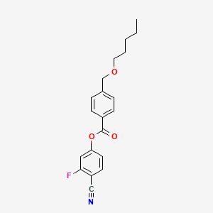 molecular formula C20H20FNO3 B14263803 4-Cyano-3-fluorophenyl 4-[(pentyloxy)methyl]benzoate CAS No. 175859-28-6