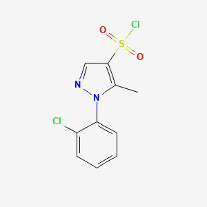 molecular formula C10H8Cl2N2O2S B1426383 1-(2-chlorophenyl)-5-methyl-1H-pyrazole-4-sulfonyl chloride CAS No. 1293218-43-5