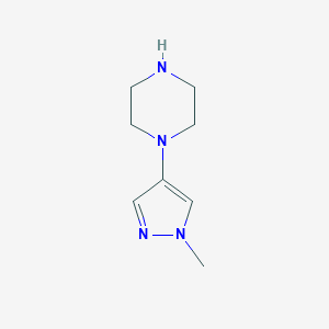 molecular formula C8H14N4 B1426384 1-(1-methyl-1H-pyrazol-4-yl)piperazine CAS No. 1174207-79-4