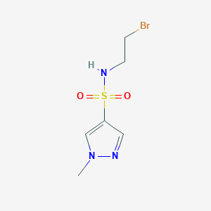 molecular formula C6H10BrN3O2S B1426385 N-(2-bromoethyl)-1-methyl-1H-pyrazole-4-sulfonamide CAS No. 1250513-08-6