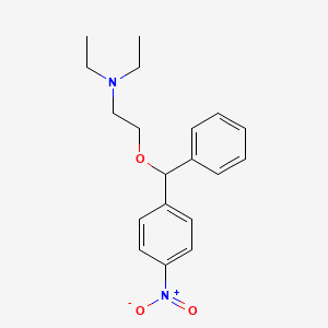 molecular formula C19H24N2O3 B14263850 N,N-Diethyl-2-[(4-nitrophenyl)(phenyl)methoxy]ethan-1-amine CAS No. 137889-89-5