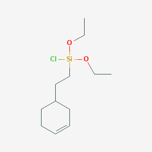 molecular formula C12H23ClO2Si B14263861 Chloro[2-(cyclohex-3-en-1-yl)ethyl]diethoxysilane CAS No. 141577-83-5