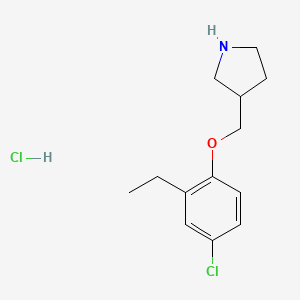 3-[(4-Chloro-2-ethylphenoxy)methyl]pyrrolidine hydrochloride