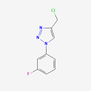 molecular formula C9H7ClFN3 B1426393 4-(chloromethyl)-1-(3-fluorophenyl)-1H-1,2,3-triazole CAS No. 1250722-79-2