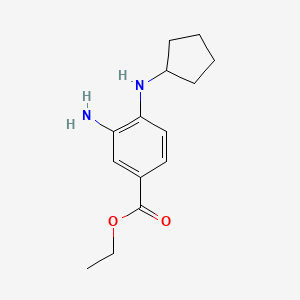 molecular formula C14H20N2O2 B1426395 Ethyl 3-amino-4-(cyclopentylamino)benzoate CAS No. 885312-80-1