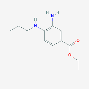 molecular formula C12H18N2O2 B1426397 3-氨基-4-(丙氨基)苯甲酸乙酯 CAS No. 848819-85-2